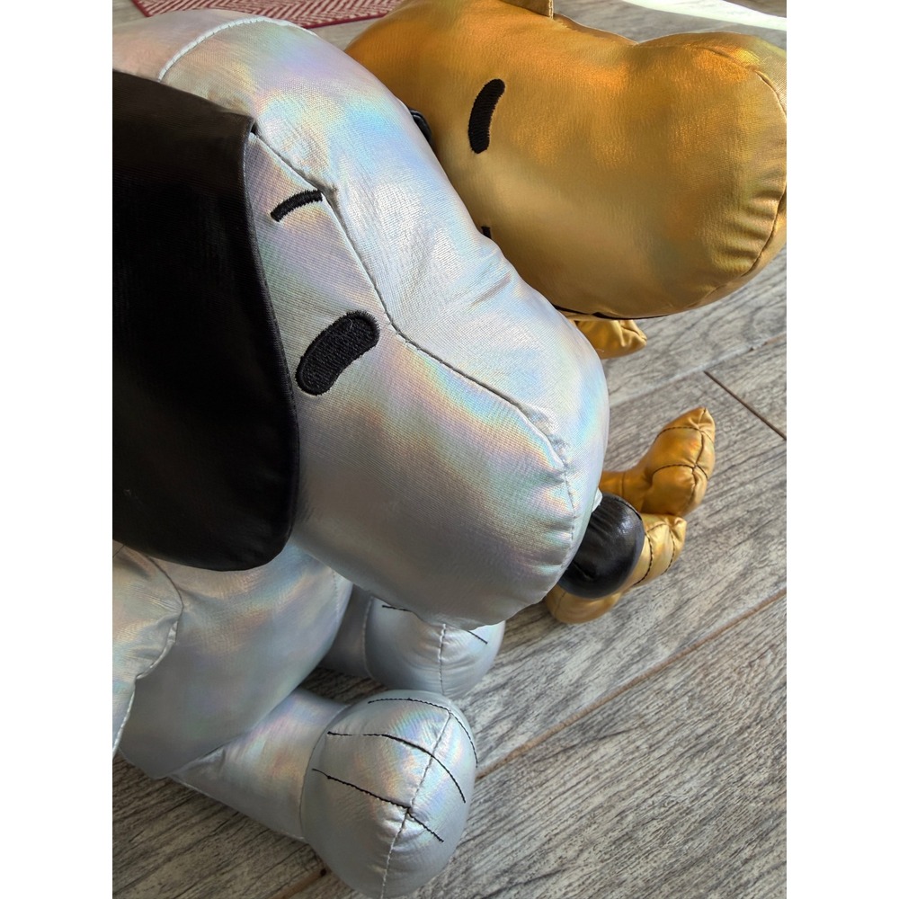 Peanuts Plush Silver Gold 75th Anniversary Snoopy Woodstock NWT Kohls Cares